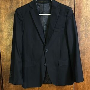 Worn once- like new! Isaac Mizrahi New York boys dark navy suit jacket, size 16